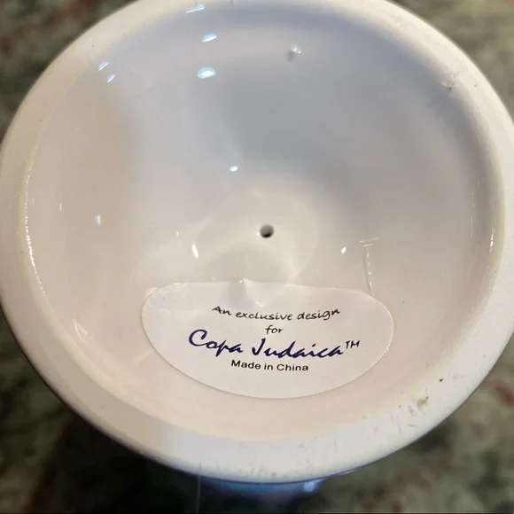 NEW!! beautiful painted ceramic kiddish cup - Picture 9 of 10